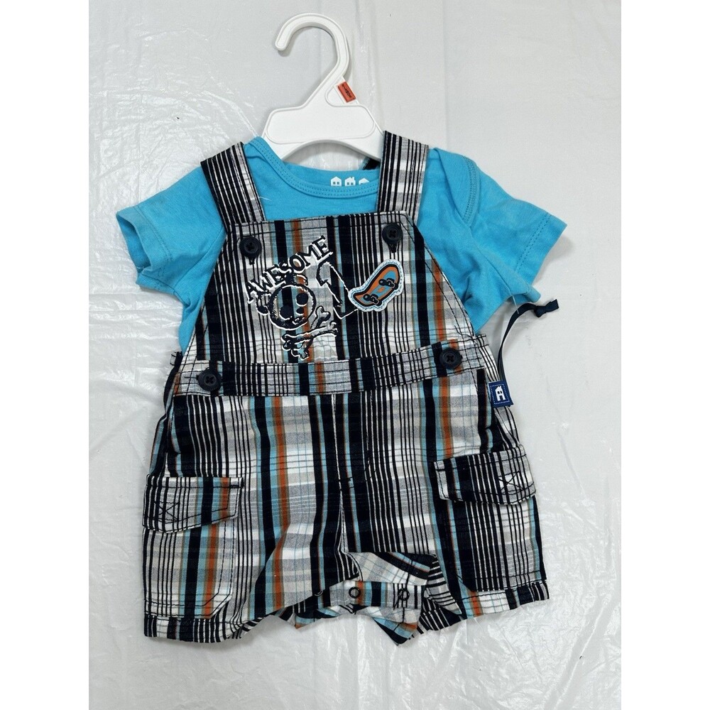 Miniville Playette Baby Boy 2 PC Set 3 Months 100 % Cotton